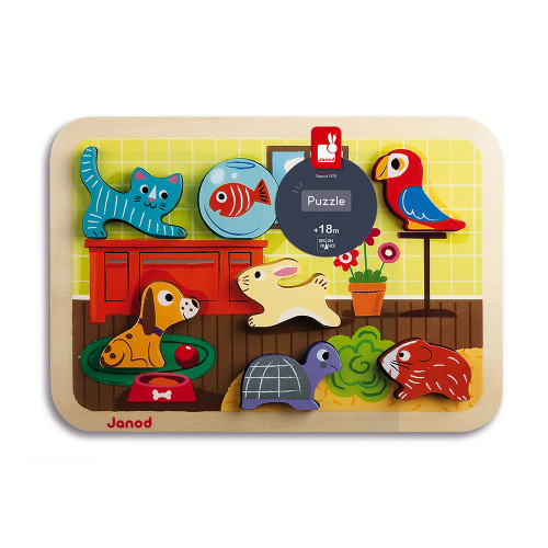 Chunky Puzzle Animaux 7 pcs (bois) - J07024