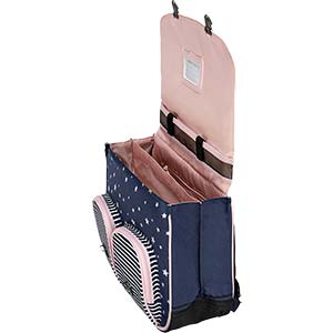 Cartable 38 cm Tann's Suzanne Marine/ rose argent - Tann's - 44282 – Image 2