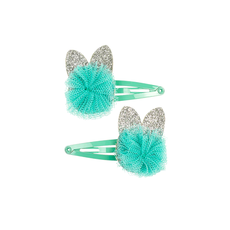 Barrettes Suzan, Chat Bleu (2 Pcs, Carte, 1 Carte) - 106239 - Souza for kids