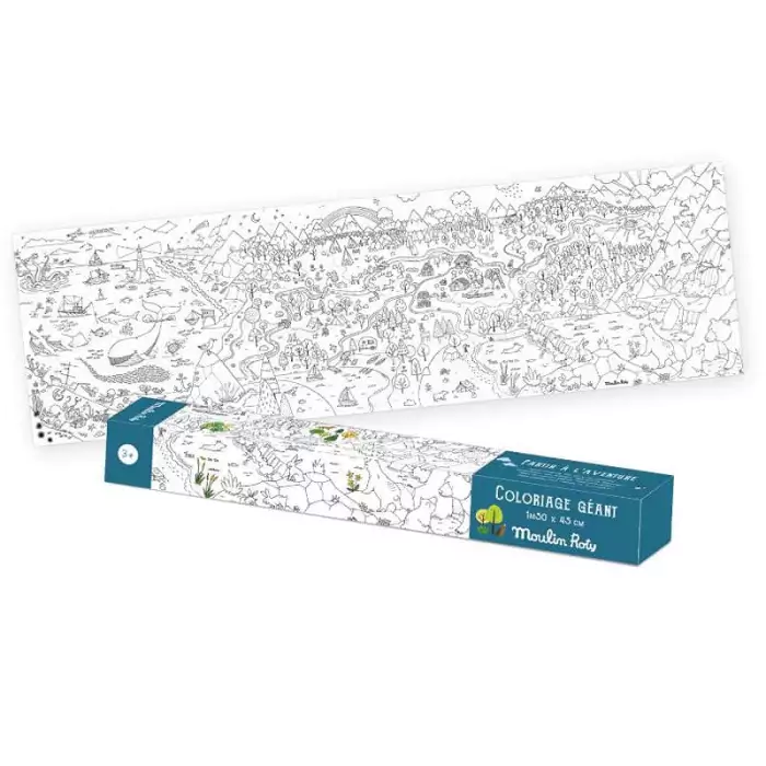Coloriage géant l'explorateur Le jardin du Moulin - 712608 - Moulin Roty