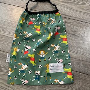 Serviette de Cantine à élastique animaux footballeurs - TIPOTAM