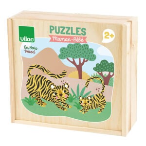 Coffret puzzle en bois mamans-bébés par Michelle Carlslund - 8569 - VILAC