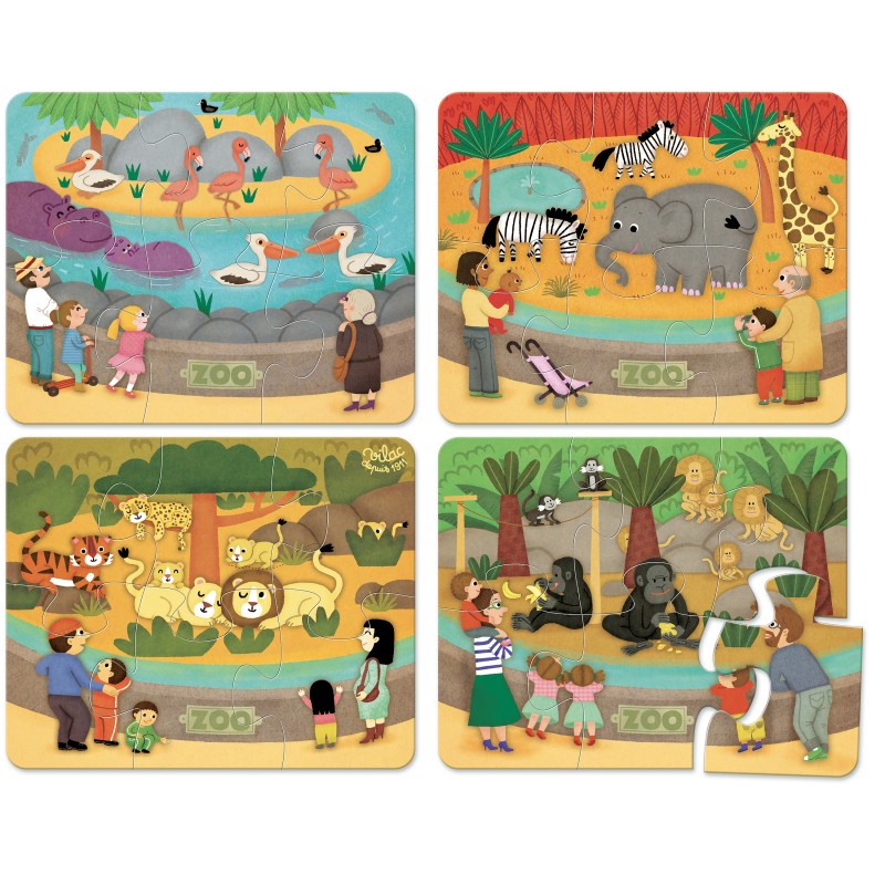 Puzzle du Zoo coffret bois - 2642 - Tipotam Jeux Jouets à l'Ile de