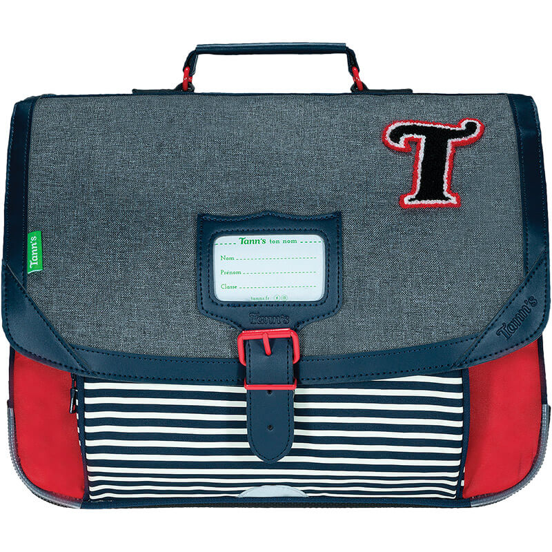 Cartable 38 Tann'S Les Chinés Teddy Gris Rouge -38131 Tipotam - Main Image