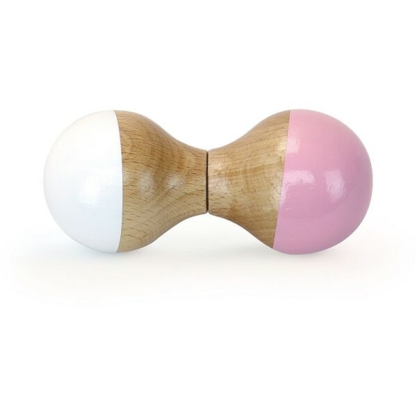 Hochet Maracas Blanc et Rose - 8008F