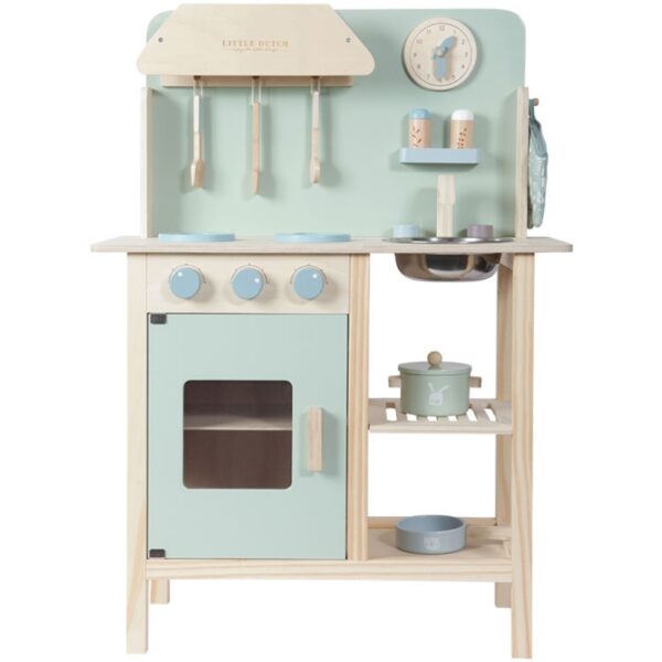 Cuisinière en Bois  équipée Vert menthe - Little Dutch - LD4433