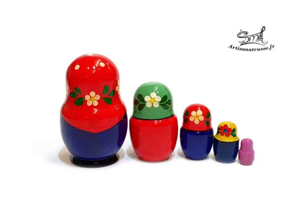 Poupée russe Matriochka vintage de 5 pièces - V5P – Image 2