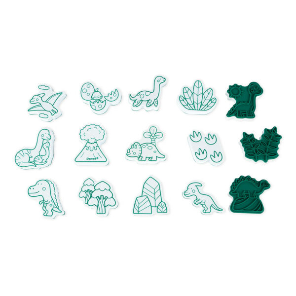 Coffret tampons dinos Stampinoo 15 pièces - Janod - J07796 – Image 3