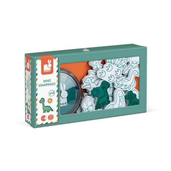 Coffret tampons dinos Stampinoo 15 pièces - Janod - J07796