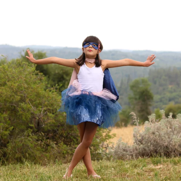 Set de Super-Héroine, Tutu/Cape/Masque, Rose/Bleu, 7-8 ans - Great Pretender - 67887 - Great Pretenders – Image 4