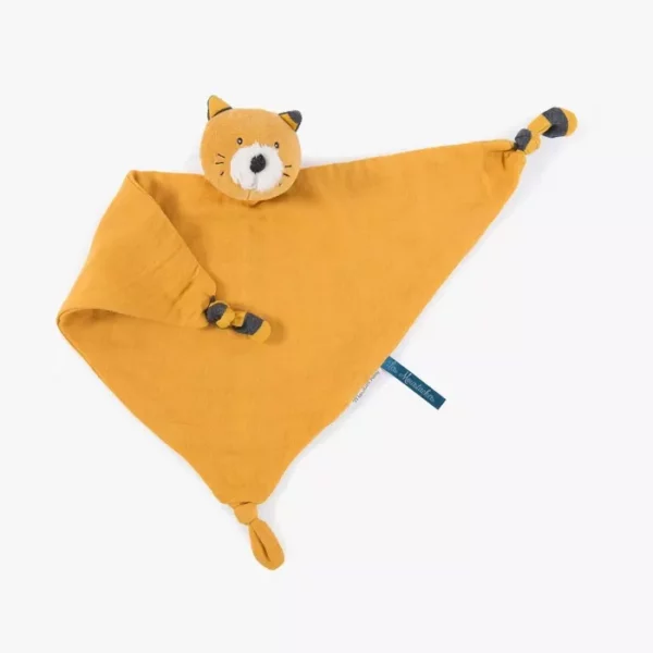Doudou Lange Chat Moutarde Lulu Les Moustaches - 666025