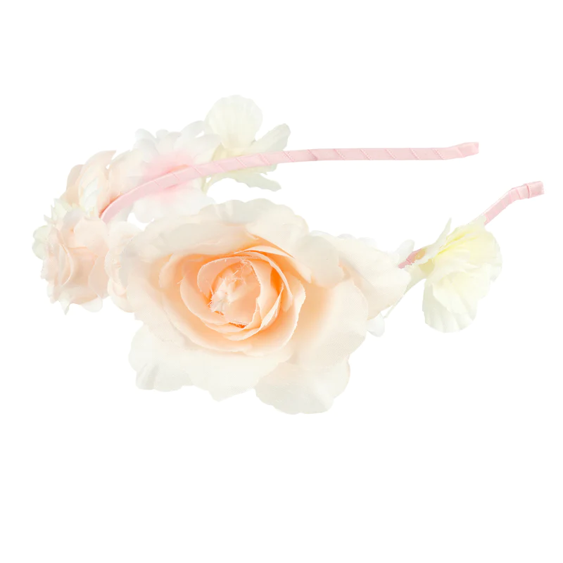 Serre-Tête Isa, Fleurs Blanc Cassé (1Pc) - 106259 - Souza for kids