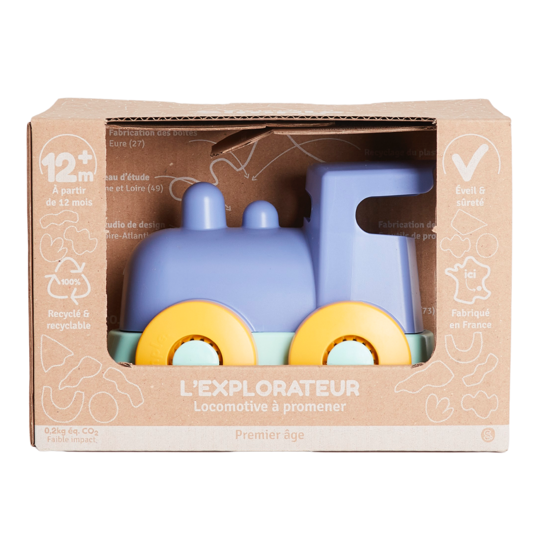 L'Explorateur - Train A Promener Bleu - P123.2 - Le Jouet Simple – Image 3
