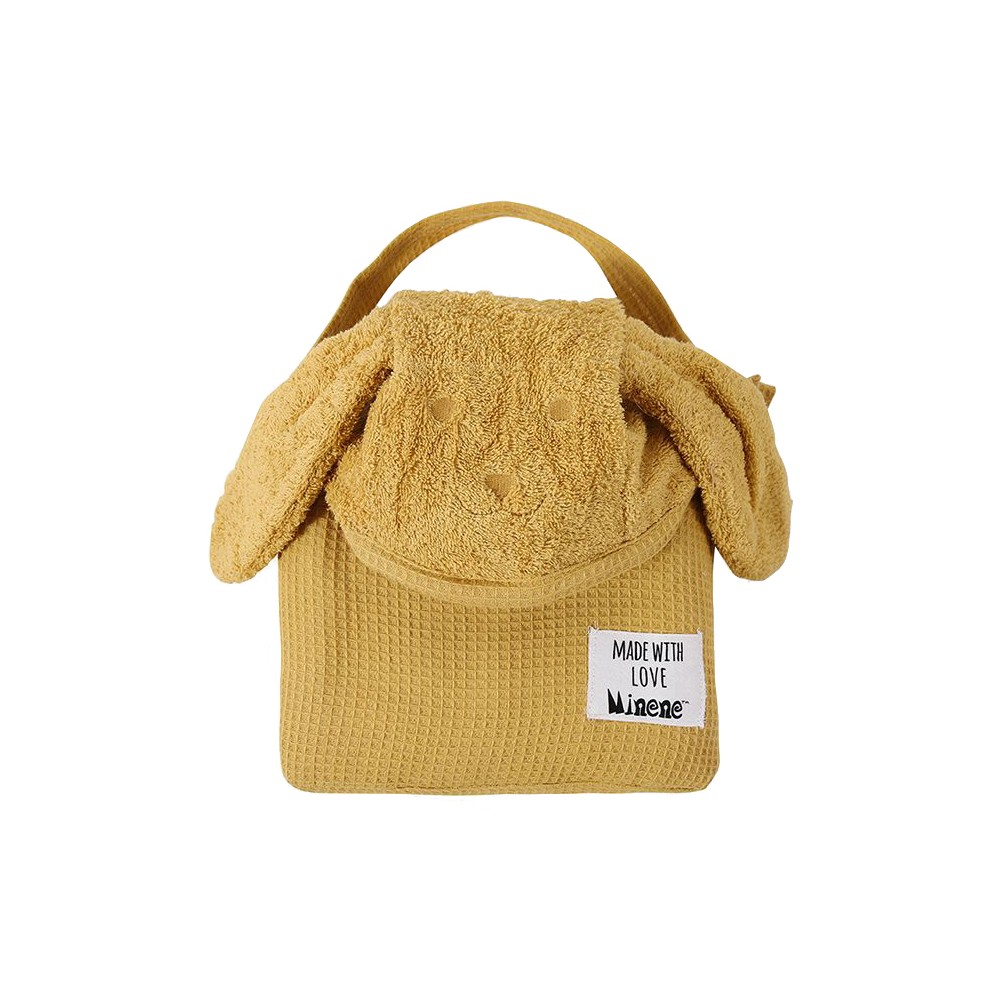 Cape de bain évolutive & sac assorti "chien" ocre - MINCB09 - BB & Co – Image 2