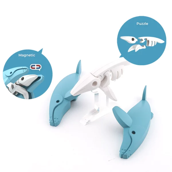 Puzzle 3D Magnétique Baleine à Bosses - HALFTOYS - HO004 – Image 2