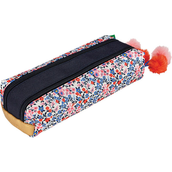 Trousse Double Tann'S Fleurs Antonia Bleu - 12265 - Tann's – Image 3