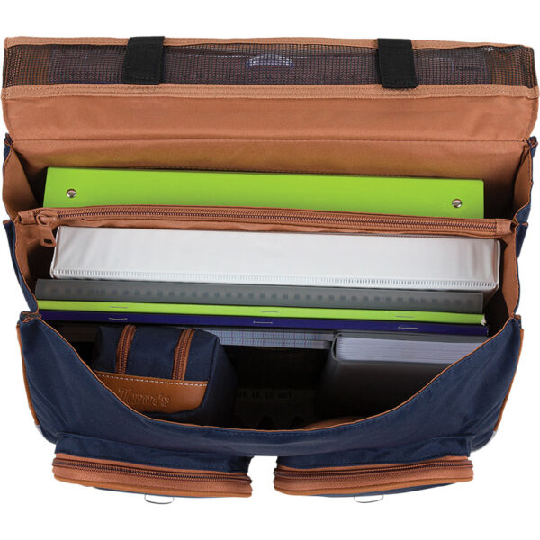 Cartable 41 cm  2 Boucles Tann'S Nathan Bleu/Kaki - 46277 - Tann's – Image 3