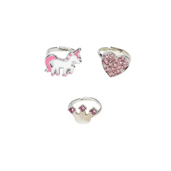 Set de 3 Bagues licorne et coeur - Princess - 84525 - Great Pretenders – Image 2
