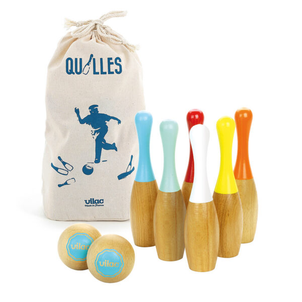 6 quilles bowling bicolores - 4033G - Vilac – Image 2
