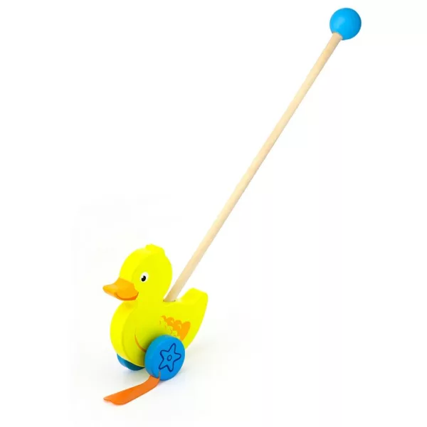 Animal à pousser, canard en bois - 50961 - New Classic Toys