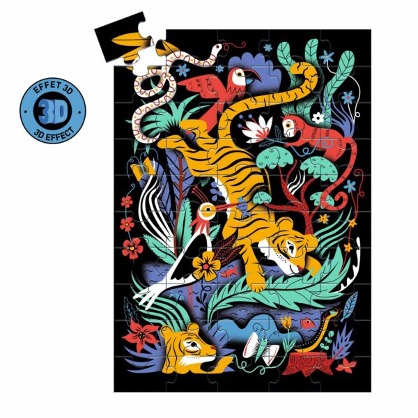 Puzzle Magique Le Saut Du Tigre - DJ07031 - DJECO – Image 2
