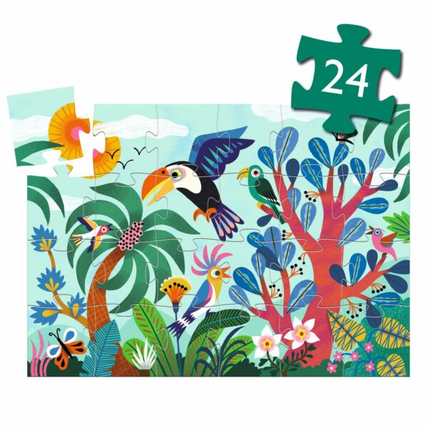 Puzzle Silhouette Coco Le Toucan 24 Pcs - DJ07283 - DJECO – Image 4