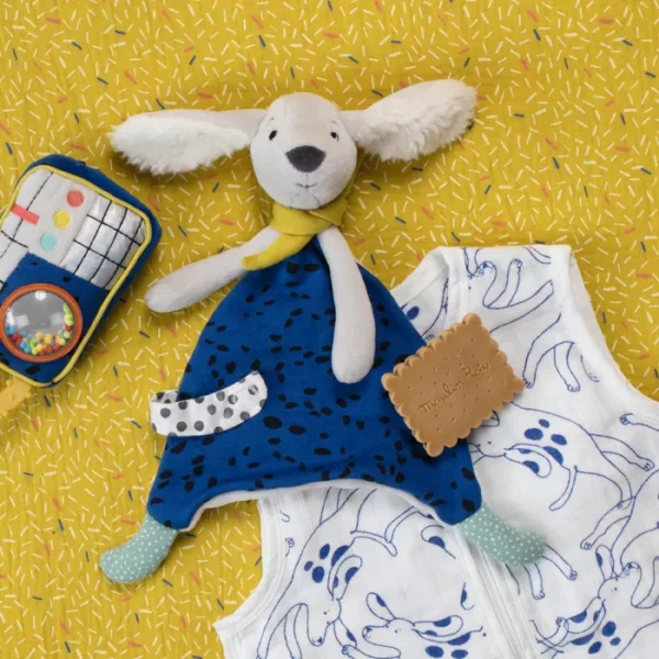 Doudou Bleu Pilou Puce Et Pilou - 684006 - MOULIN ROTY – Image 3
