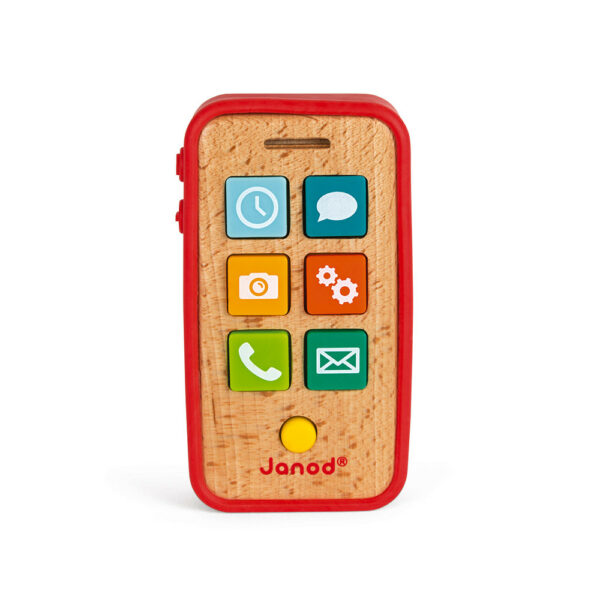 Téléphone Sonore Bois et Silicone- J05334 - JANOD – Image 2