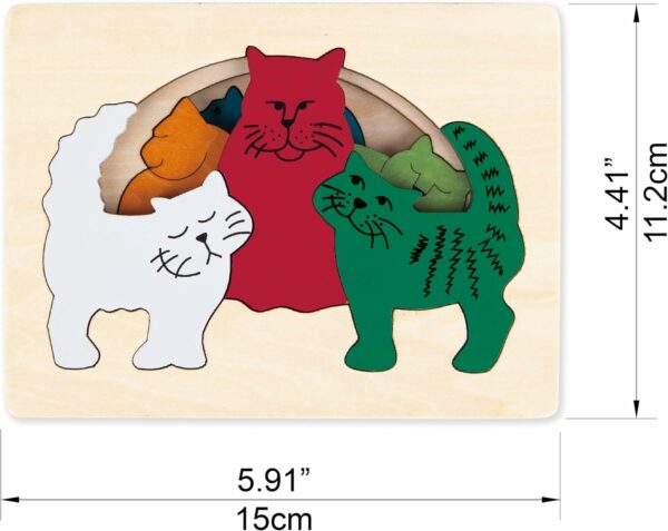 Puzzle "Cinq chats en un" - E6511 - HAPE – Image 2