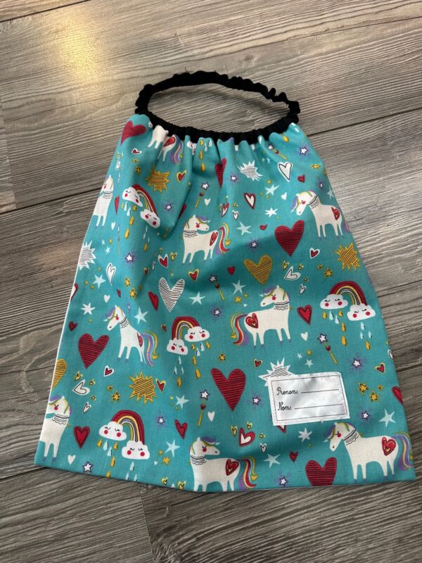 Serviette de Cantine à Elastique Coeur de licorne - TIPOTAM - 44139
