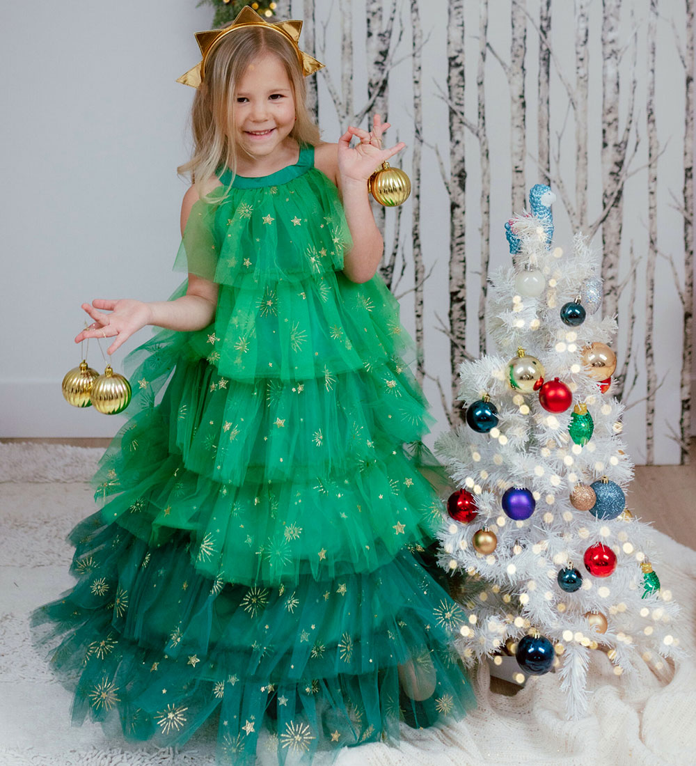 Robe sapin de Noël avec bandeau 7-8 ans - Great Pretender - 37107 - Great Pretenders – Image 5