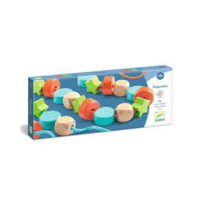 Filacolor Grosses perles en bois avec liens  - DJ06160 - DJECO
